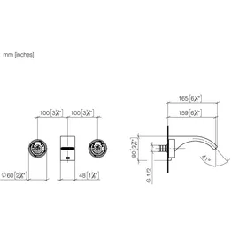 Dornbracht Cyo Waschtisch-Wandbatterie Chrom