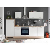BASIC by Balculina Mid.you Küchenleerblock, Weiß, Sonoma Eiche Kunststoff, 1 Schubladen, seitenverkehrt montierbar, nur wie online abgebildet bestellbar, 280 cm, wahlweise mit E-Geräten