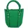 HARPA Schultertasche "HAYA", Damen, Gr. B/H/T: 19cm x 20cm x 19cm, grün, Lederimitat, unifarben, Taschen Schultertasche, in abgerundeter Form mit geflochtenem Henkel