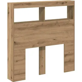 vidaXL LED-Kopfteil mit Ablagen Artisan-Eiche 100x17x102 cm, vidaXL