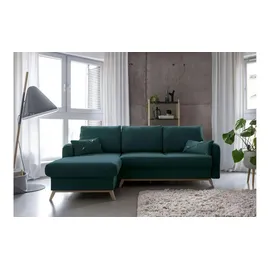 miuform Eckcouch Polyester 2-Sitzer Türkis