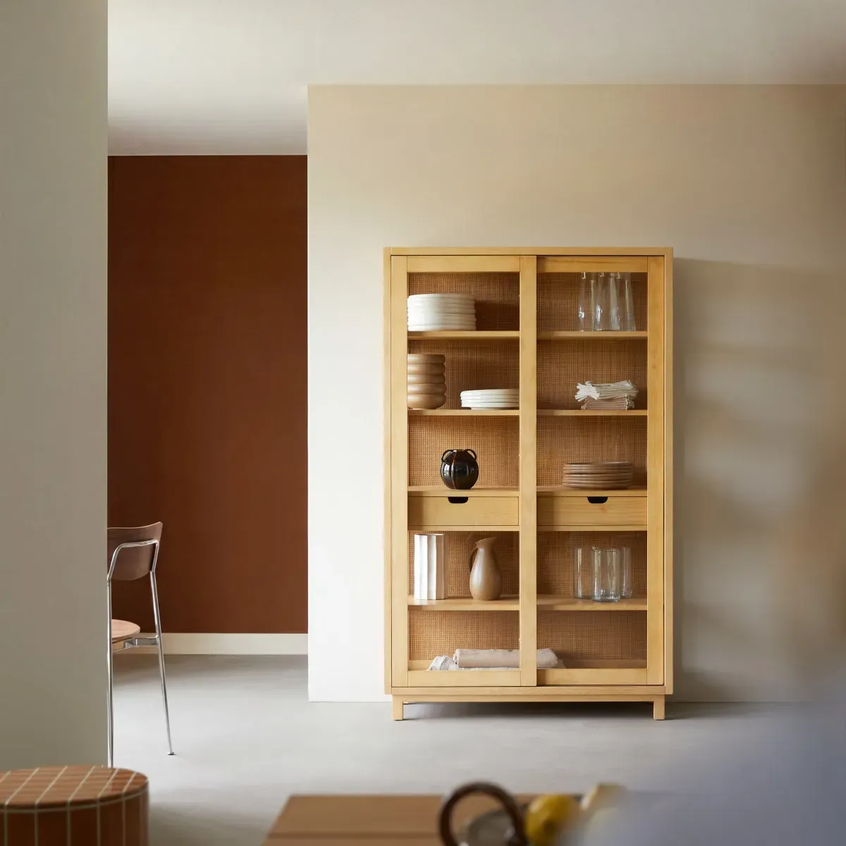 Geschirrschrank Adel aus massivem Eichenholz 110