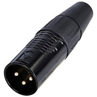 Rean AV RC3M-B XLR-Steckverbinder Stecker, gerade Polzahl: 3