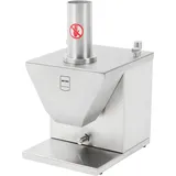 METRO Professional Currywurstschneider GWS1000 - Edelstahl, 29 x 24,5 x 36,5 cm, einstellbare Schnittstärke 5-30 mm, doppelte Sichelklinge, 135 W, Sicherheitsfunktion, kompakt & hygienisch, silber