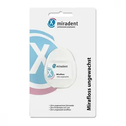 Miradent Zahnseide Mirafloss ungewachst 20 m