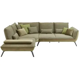belluti Ecksofa Stoff 5-Sitzer Dunkelgrau