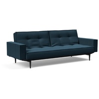 INNOVATION LIVING Schlafsofa mit Armlehnen Splitback Styletto schwarz Stoff Navy Blue