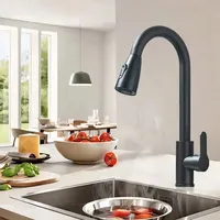 Schwarz Edelstahl Wasserhahn Einhebelmischer Küche Wandarmatur Edelstahl Drehbar