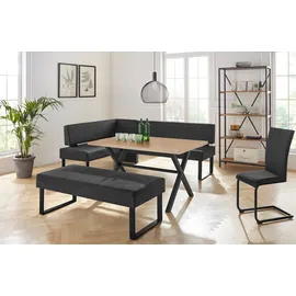 Home Affaire Sitzbank »Oliver«, Breite 140cm, mit Metallgestell, schwarz