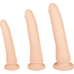 Naturdildo-Set, 3 Teile, 17-23,5 cm, natur-hell