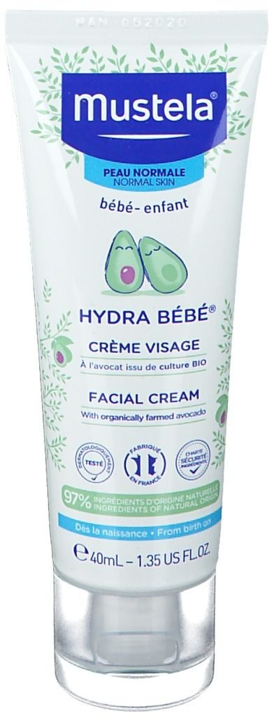 mustela® Bébé Enfant Hydra Bébé® Crème Visage Peau Normale 40 ml crème