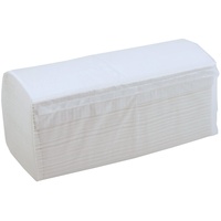 Hygiene VOS Papierhandtücher Zellstoff Hochweiß, 3200 Blatt, 2-lagig, V-Falz ZickZack (25 x 23 cm)