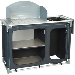 BO-CAMP Camping Reise Küche Küchen Box Falt Schrank Windschutz Spülbecken Alu
