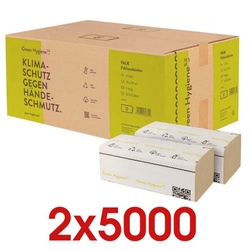 Green Hygiene 2x Recycling-Falthandtücher »Falk« Z-Falz 10000 Stück gesamt mehrfarbig, 25 cm