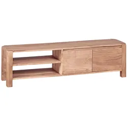 KADIMA DESIGN Lowboard TEKO: Massivholz, viel Stauraum, Sheesham oder Akazie, 4 Holzbeine