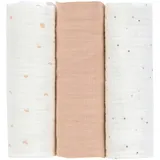 Lässig 3er-Pack Mullwindeln 85x85 cm, weiss | orange