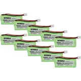 Extensilo 10x Akku Kompatibel Mit Siemens Gigaset Al110a, A260 Trio, A265, A345, Al110 Schnurlos Festnetz Telefon (850 Mah, 2,4 V, Nimh)