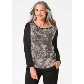 GOLDNER Shirt in schwarz / gemustert), | Gr.: 48
