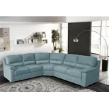Egoitaliano Eckcouch Polyester 3-Sitzer Blau