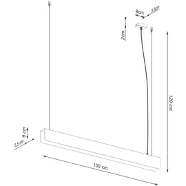 Sollux Spark 1-flg. 100 cm gold
