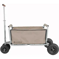 Beachtrekker LiFe faltbarer Bollerwagen + Feststellbremse PU-Reifen (Beige) 0