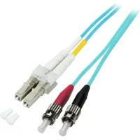 EFB O0313.45 Duplex Jumper LC-ST 50/125μ, OM3, LSZH, aqua,