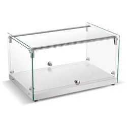 Ristoattrezzature Neutrales Thekendisplay – gerade Gläser – 55,4 x 36,1 x 30,5 h – Fassungsvermögen 35 Liter