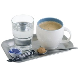 APS Serviertablett »KAFFEEHAUS« 21,5 x 13 cm silber, 21.5x1.5x13 cm
