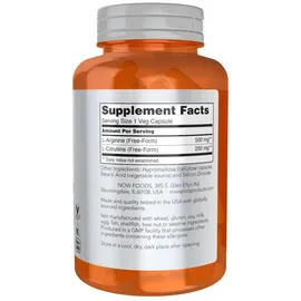NOW Foods Arginin & Citrullin Mix Kapseln 120 St