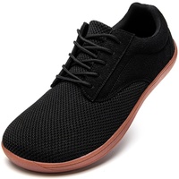 JUEQIBAA Barfußschuhe Herren Barfussschuhe Breite Füße Schuhe Barefoot Shoes Men Outdoor Hallenschuhe Weit Sommer Sneaker Schwarz EU 42 - 42 EU Weit