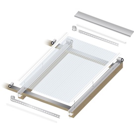 Gutta Polycarbonat-Doppelstegplatte 250 x 98 cm 16 mm Transparent Polycarbonat 980 mm | Klar 16mm 980x2500mm
