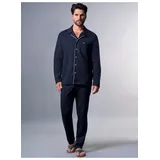 Trigema Schlafanzug TRIGEMA "TRIGEMA" Gr. L, blau (navy) Herren Homewear-Sets