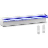 Uniprodo Schwalldusche - 60 cm - LED-Beleuchtung - Blau / Weiß - offener Wasserauslauf