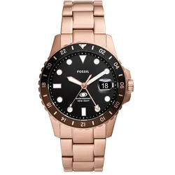 Fossil Herrenuhr FOSSIL BLUE GMT FS6027 - roségold