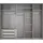 WIMEX Kleiderschrank Indiana 250 x 216 x 65 cm Grau