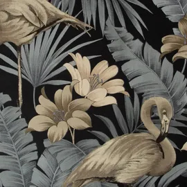 Superfresco Easy Vliestapete Sandrine Tropics Dark 10,05 x 0,52 m 0 g Schwarz/Mehrfarbig