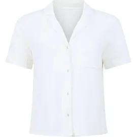Hunkemöller Jersey-Pyjama Kurzärmelige Jacke Weiß XS