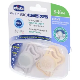 Chicco Schnuller Licht Silikon, Lumi, 2pcs 6-16m
