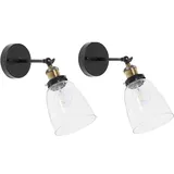 Beliani Industrielle Wandlampe 2er Set LOVAT