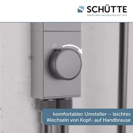 Schütte LA PALMA Überkopfbrause-Set, Graphit matt