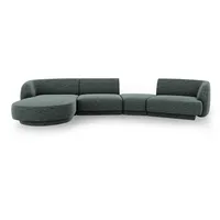 Micadoni Sofa Miley, modular mit Recamiere 4-Sitzer blau