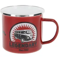 VW Collection - Volkswagen Große Emaille Kaffee-Tee-Tasse-Becher-Haferl für Camping