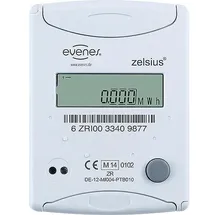 Evenes Kompaktwärmezähler DN 20 1"AG x 130mm Durchfl. 2,5m3/h inkl. Eichgebühr