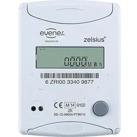 Evenes Kompaktwärmezähler DN 20 1"AG x 130mm Durchfl. 2,5m3/h inkl. Eichgebühr