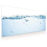 Primedeco Küchenrückwand Küchenrückwand Spritzschutz Glas mit Motiv Wasserblasen 100 cm x 50 cm