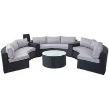MCW Polyrattan Lounge-Set Luxus XXL anthrazit/grau