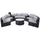 MCW Polyrattan Lounge-Set Luxus XXL anthrazit/grau
