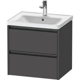 Duravit Waschtischunterschrank 2 Schubkästen 58,4 x 54,9 x 45,5 cm Grau Matt