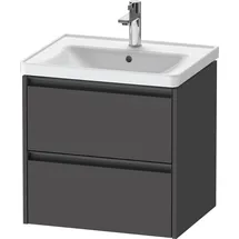Duravit Waschtischunterschrank 2 Schubkästen 58,4 x 54,9 x 45,5 cm Grau Matt
