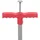 vidaXL Unkrautstecher Rot und Grau 93,5 cm Pulverbeschichteter Stahl